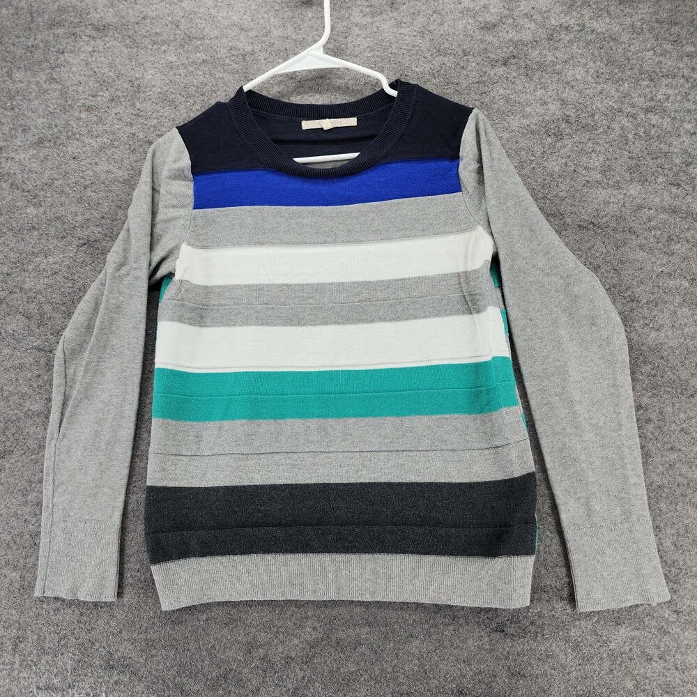 41 Hawthorn Sweater Womens Small Long Sleeve Gray Striped